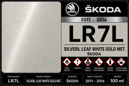 LR7L SILVERL LEAF WHITE GOLD MET. SKODA 2011 - 2016