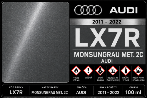 LX7R MONSUNGRAU MET. 2C AUDI 2011 - 2022 100ml