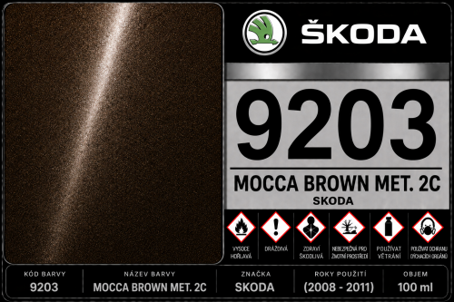 9203 MOCCA BROWN MET. 2C SKODA (2008 - 2011)  100 ml