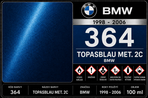 364 TOPASBLAU MET. 2C BMW 1998 - 2006 100ml