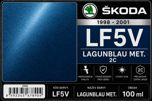 LF5V LAGUNBLAU MET. 2C SKODA 1998 - 2001 100ml