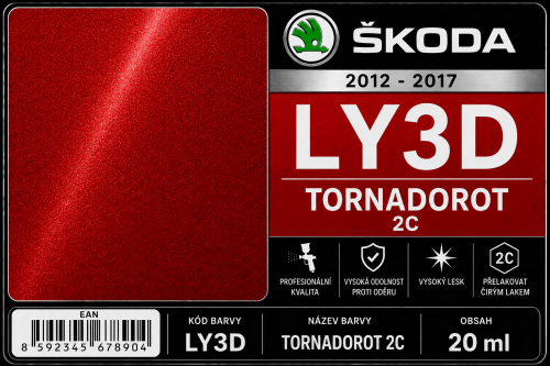 LY3D TORNADOROT 2C SKODA 2012 - 2017, 100ml