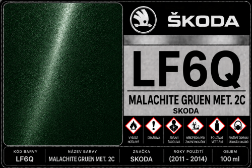 LF6Q MALACHITE GRUEN MET. 2C SKODA (2011 - 2014 ) 100 ml