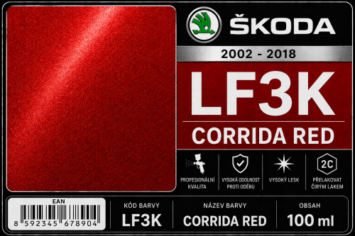 Corrida Red LF3K Škoda 2002-2018, 100ml