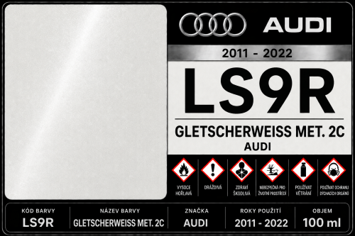 LS9R GLETSCHERWEISS MET. 2C AUDI 2011 - 2022 100ml